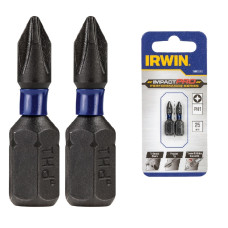 Бита IMPACT PRO 1/4"/25мм PH1 2шт, IRWIN Бита IMPACT PRO 1/4"/25мм PH1 2шт, IRWIN