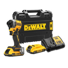 Шурупокрут акумуляторний безщітковий ударний DeWALT 18V XR Li-Ion 206 Нм 2 АКБ 2 Агод + ЗП кейс