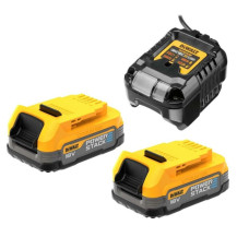 Акумулятор DeWalt 18V 1,7Ah POWERSTACK 2шт. + Зарядний пристрій