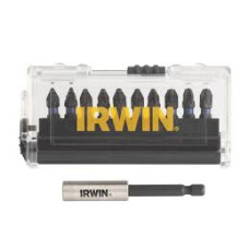 Биты IMPACT PRO 1/4"/25мм, комплект 10шт: PZ1х2 / PZ2х5 / PZ3х2 + держатель, IRWIN Биты IMPACT PRO 1/4"/25мм, комплект 10шт: PZ1х2 / PZ2х5 / PZ3х2 + держатель, IRWIN